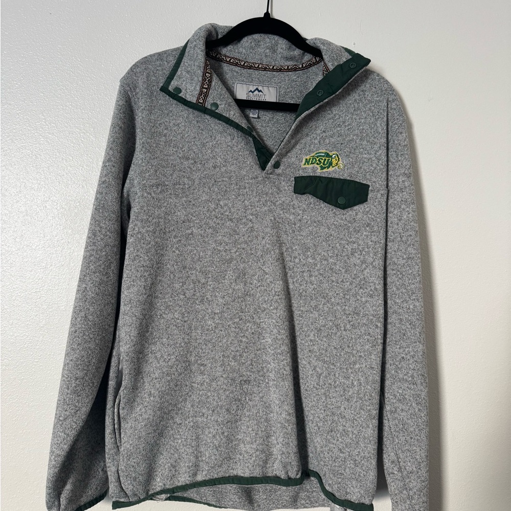 Gray and Green Womens Sweater